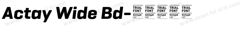Actay Wide Bd字体转换